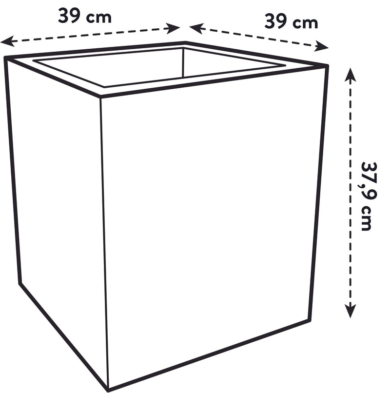 Vivo Next 40cm Square Plastic Indoor & Outdoor Planter - Living Concrete