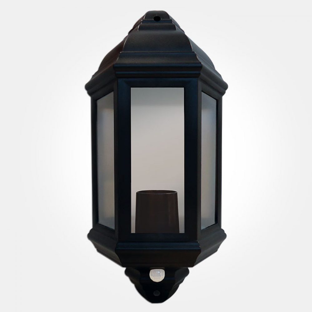 Black Half Lantern with 120 PIR