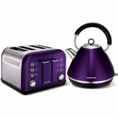 Accents Pyramid Kettle & 4 Slice Toaster Set, Plum