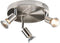 Ceiling Light GU10 50 Watt 3 Spotlight Bar Brushed Chrome LED Compatible