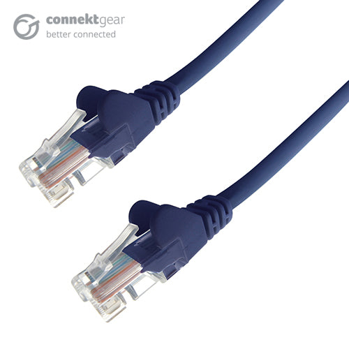 15m RJ45 CAT5e UTP Stranded Flush Moulded Network Cable - 24AWG - Blue