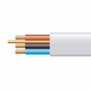 White 2.5mm 24A Brown Black Grey Three Core & Earth 6243B Flat LSZH (Low Smoke Zero Halogen) Harmonised Lighting Power Cable - 50m