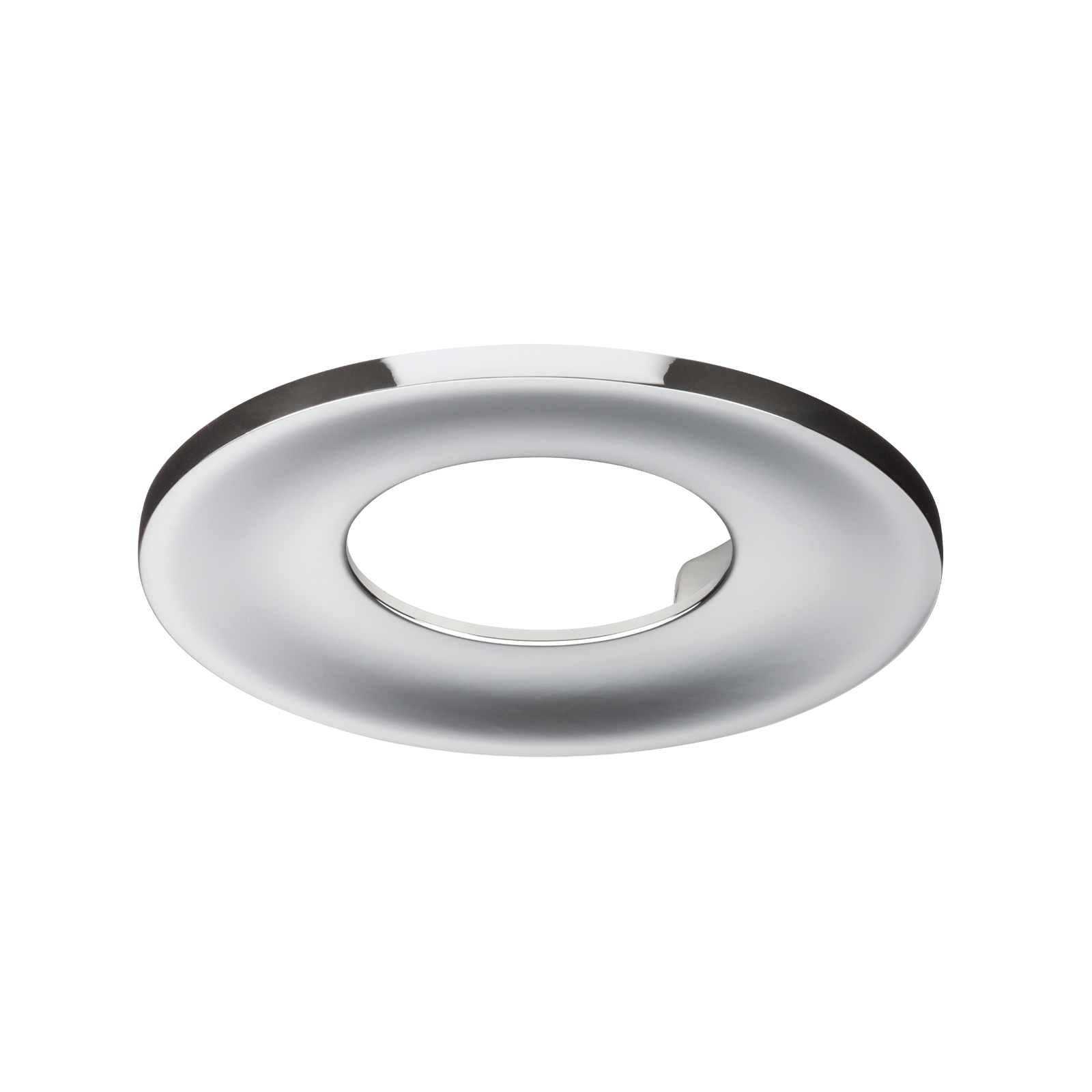 Traditional IP65 Round Fire Rated Bezels for Fixed ProKnight - Polished Chrome