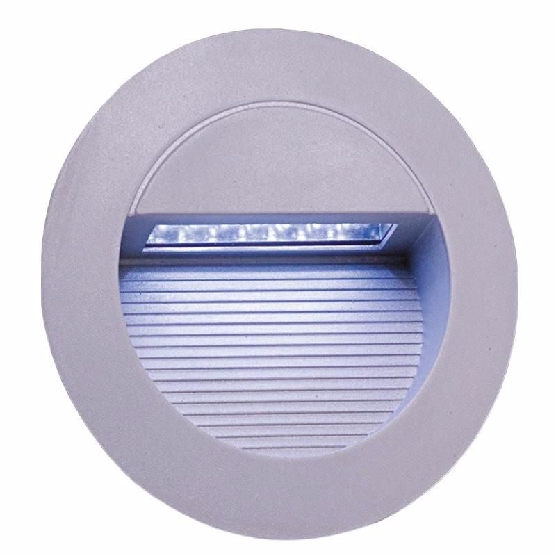 IP44 Round 14 White LED Recessed Stair & Wall Guide Light