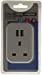 2 x USB Charging Port Power Adaptor - White - Plug Through - 2100mA
