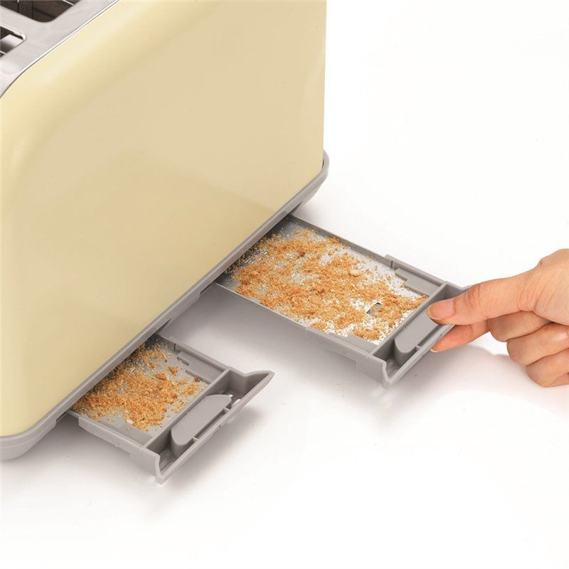 Accents Pyramid Kettle & 4 Slice Toaster Set, Cream