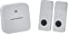 Wireless plug in dual entrance door chime system - white