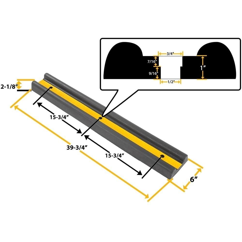 Rubber Wall Protector - Black & Yellow