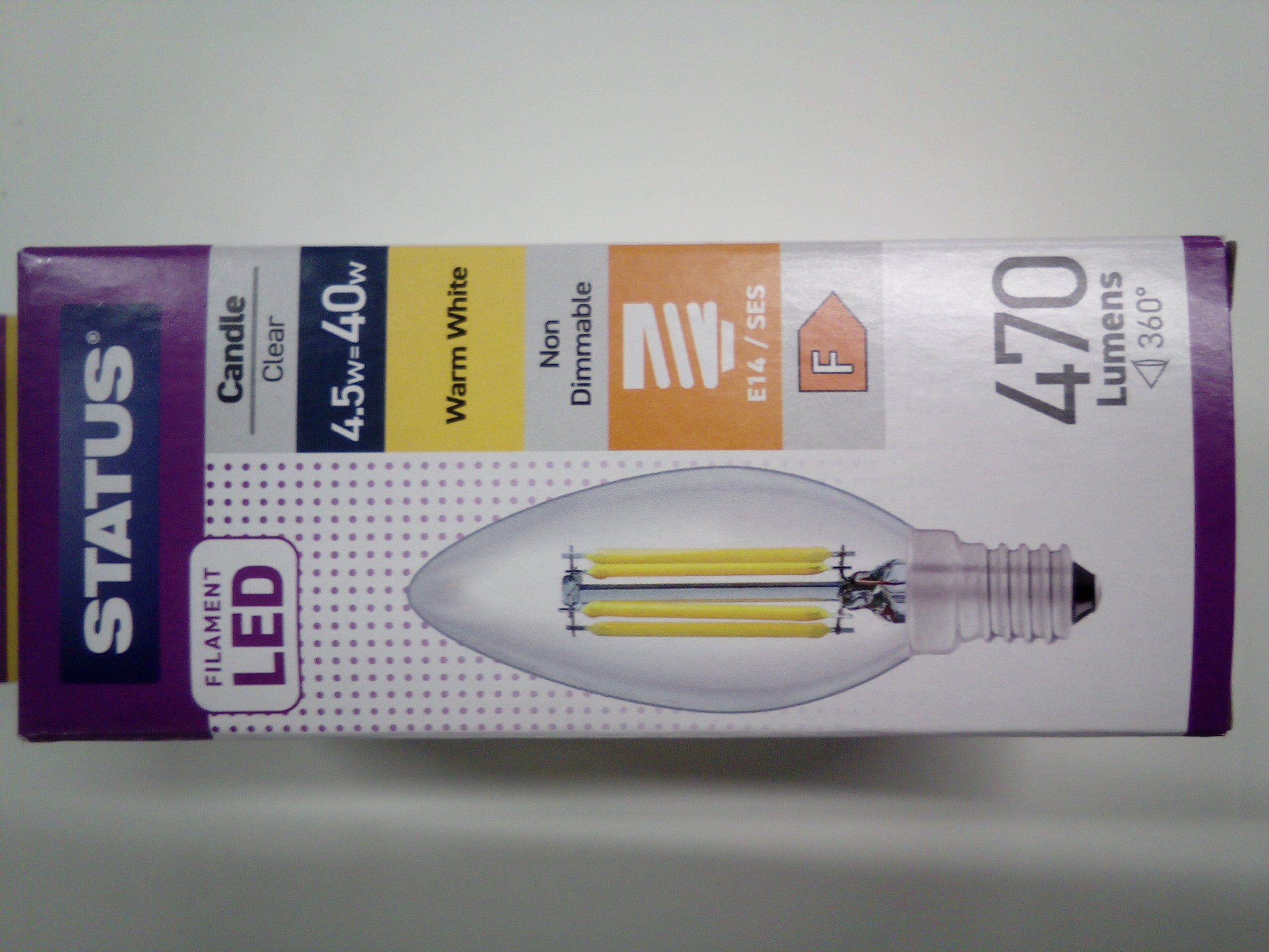 4W Candle LED Filament Bulb - Small Edison Screw