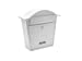 Classic Styled Post Steel Letter Box With Name Plate - White