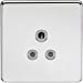 Screwless 5A Unswitched Socket - Polished Chrome with Grey Insert
