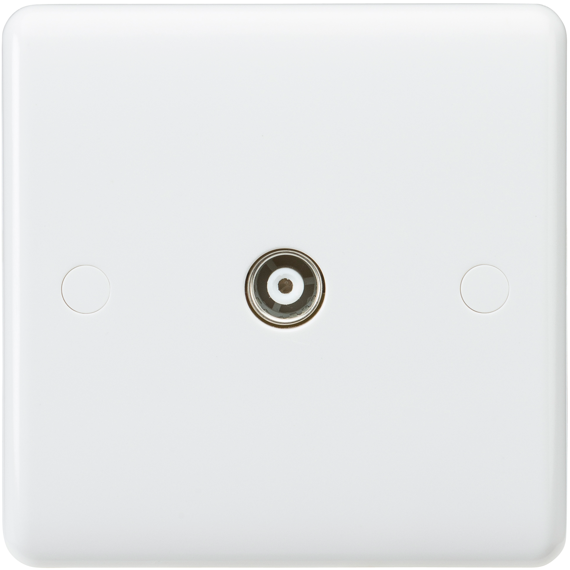 Curved Edge Coax TV Outlet (isolated)