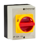 32A 4 Pole 230V-415V IP65 Industrial Rotary Isolator