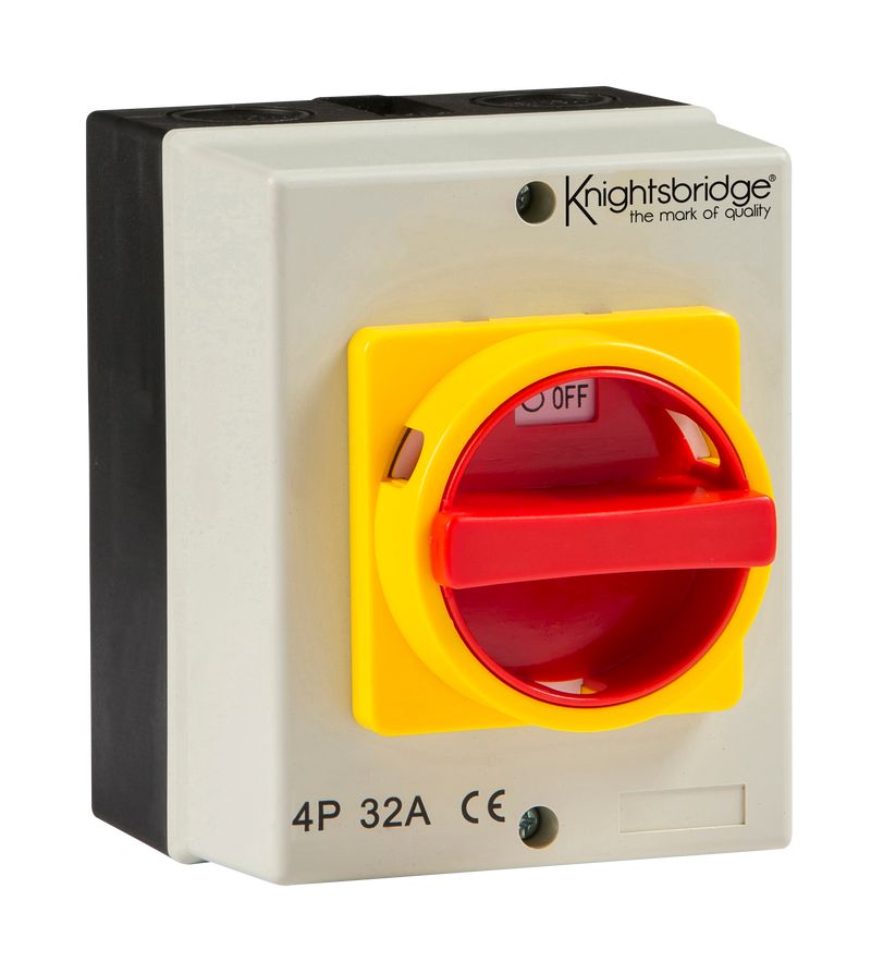 32A 4 Pole 230V-415V IP65 Industrial Rotary Isolator