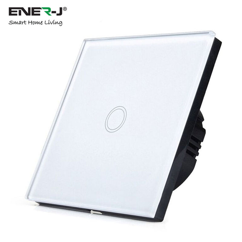 Wi-Fi Smart 1 Gang Touch Switch, Only Live Connection (with mini adapter), ENERSMART