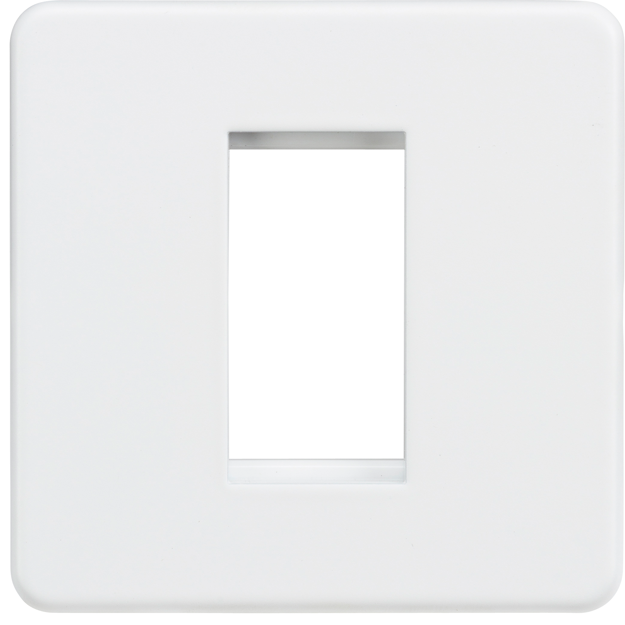 Screwless 1G Modular Faceplate - Matt White