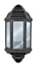 IP44 Traditional 60W Half Lantern Porch Light - Black