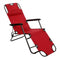 Folding Reclining Garden Lounger, Red