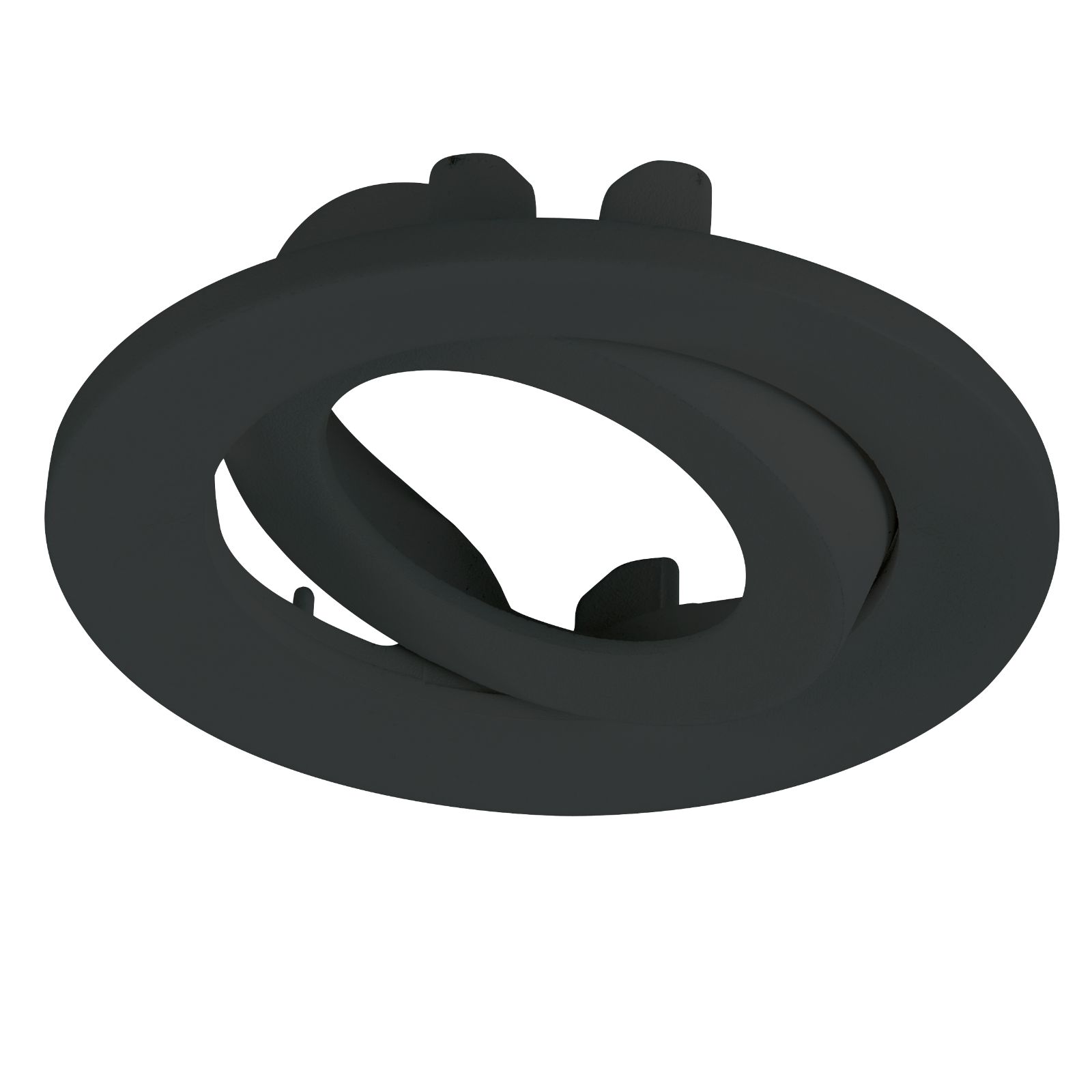 Traditional IP65 Round Fire Rated Bezels for Tilt ProKnight - Black