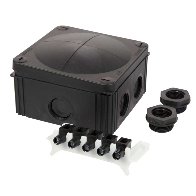 Combi 607/5 40A Black IP66 Weatherproof Junction Adaptable Box Enclosure With 5 Way Connector