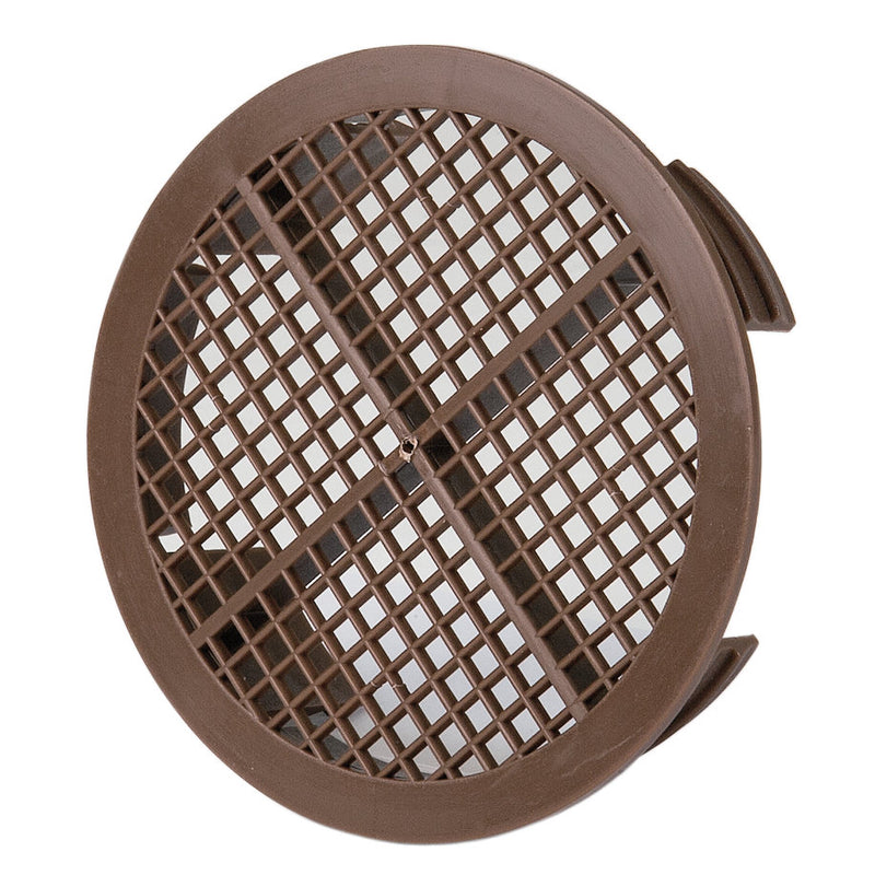 76mm Round Roof Soffit Vent - Brown