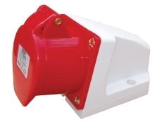 32A 3P+E 415V Red FEMALE Angled Wall Socket