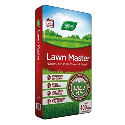 Lawn Master Natural Moss Killer Remover and Feed Fertiliser - 18kg, 400sq.m