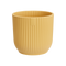Vibes Fold 7cm Mini Round Plastic Indoor Plant Pot - Butter Yellow