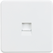 Screwless Telephone Extension Socket - Matt White