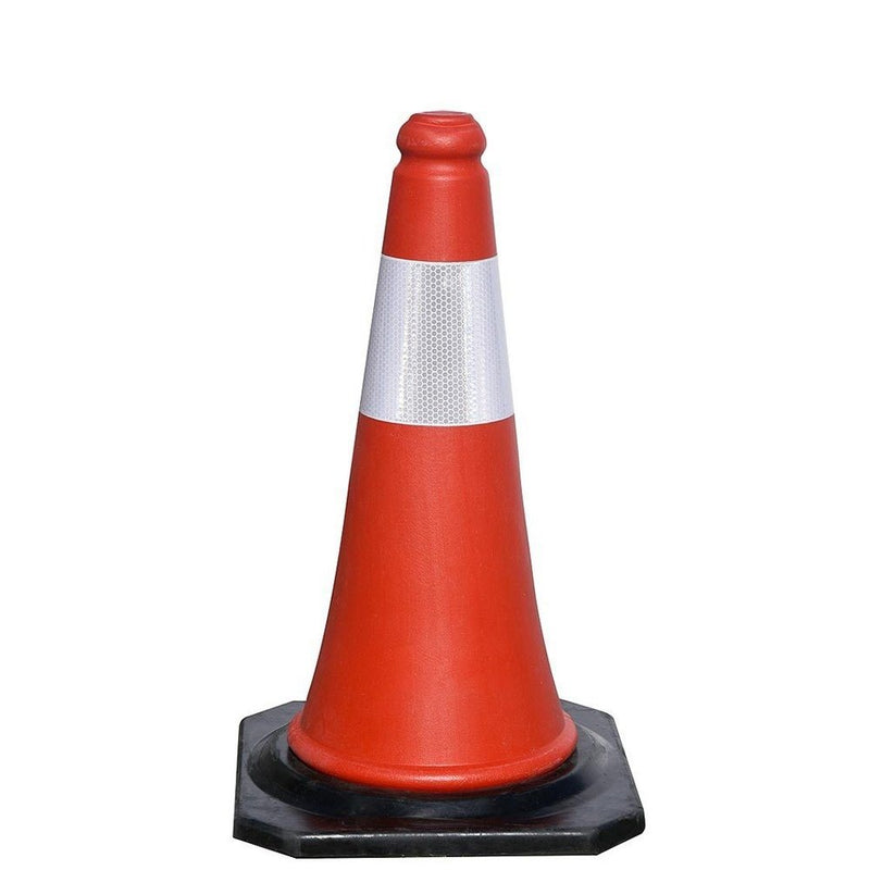 50cm Black Base Traffic Cone