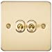 RJ45 Network Outlet Flat Plate - Brushed Chrome