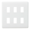 Curved edge 6G grid faceplate