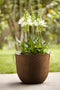 Fuente Grains 47cm Round Plastic Indoor & Outdoor Plant Pot - Rusty Brown