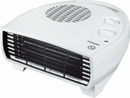 2kW Electric Flat Fan Heater - White