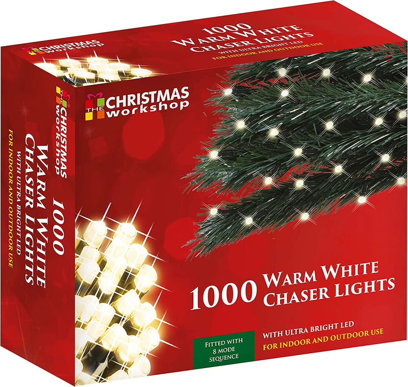 Warm White Ultra Bright LED String Chaser Lights - 1000 LED