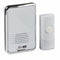 80m Range Wireless Plug In Chrome Door Bell Chime & Push - White