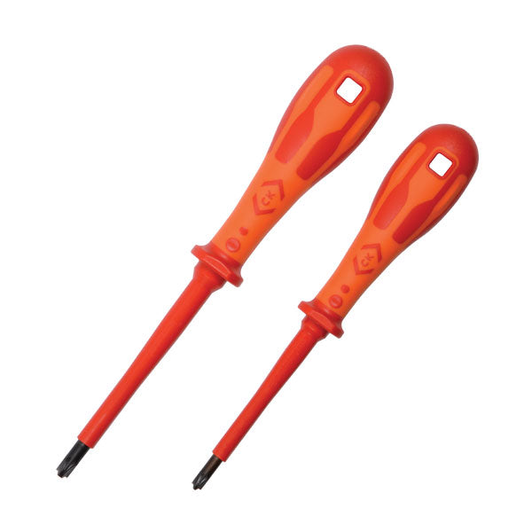 Dextro VDE Modulo Terminal Screwdriver Set 1pt x 80mm & 2pt x100mm