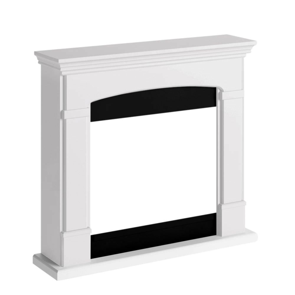 Helmi Fireplace Frame, Pure White