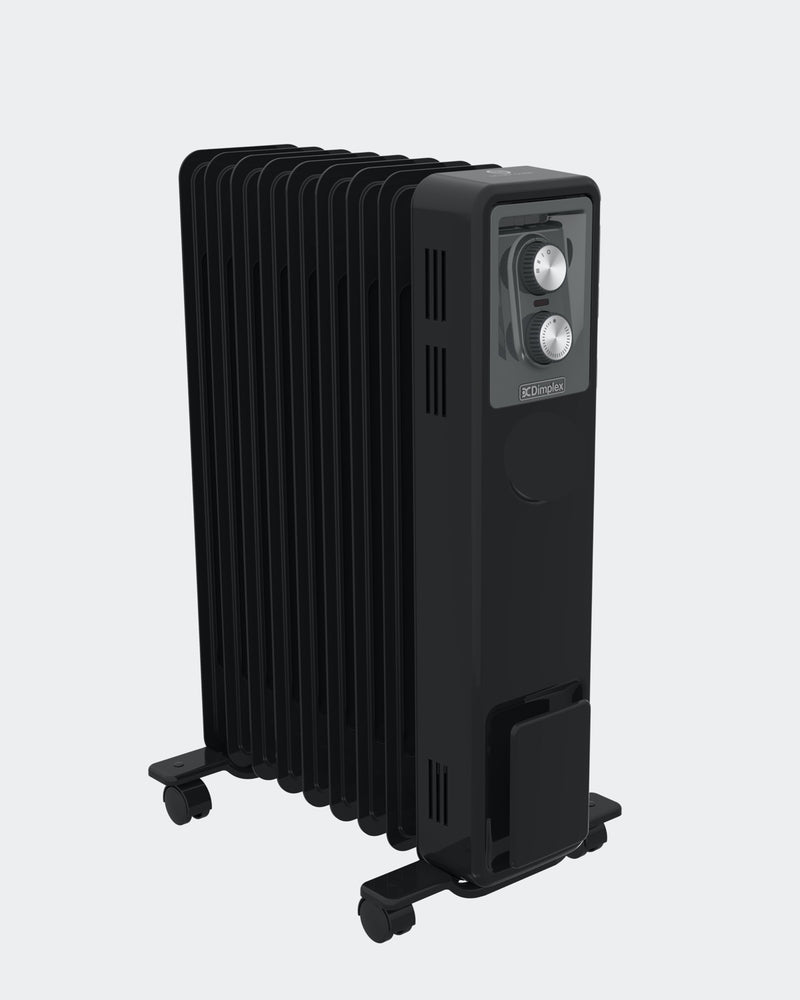 2kW Freestanding Oil Filled Radiator, Black