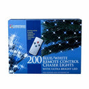 200 LED R/C Chaser Lights With Timer - Blue & White