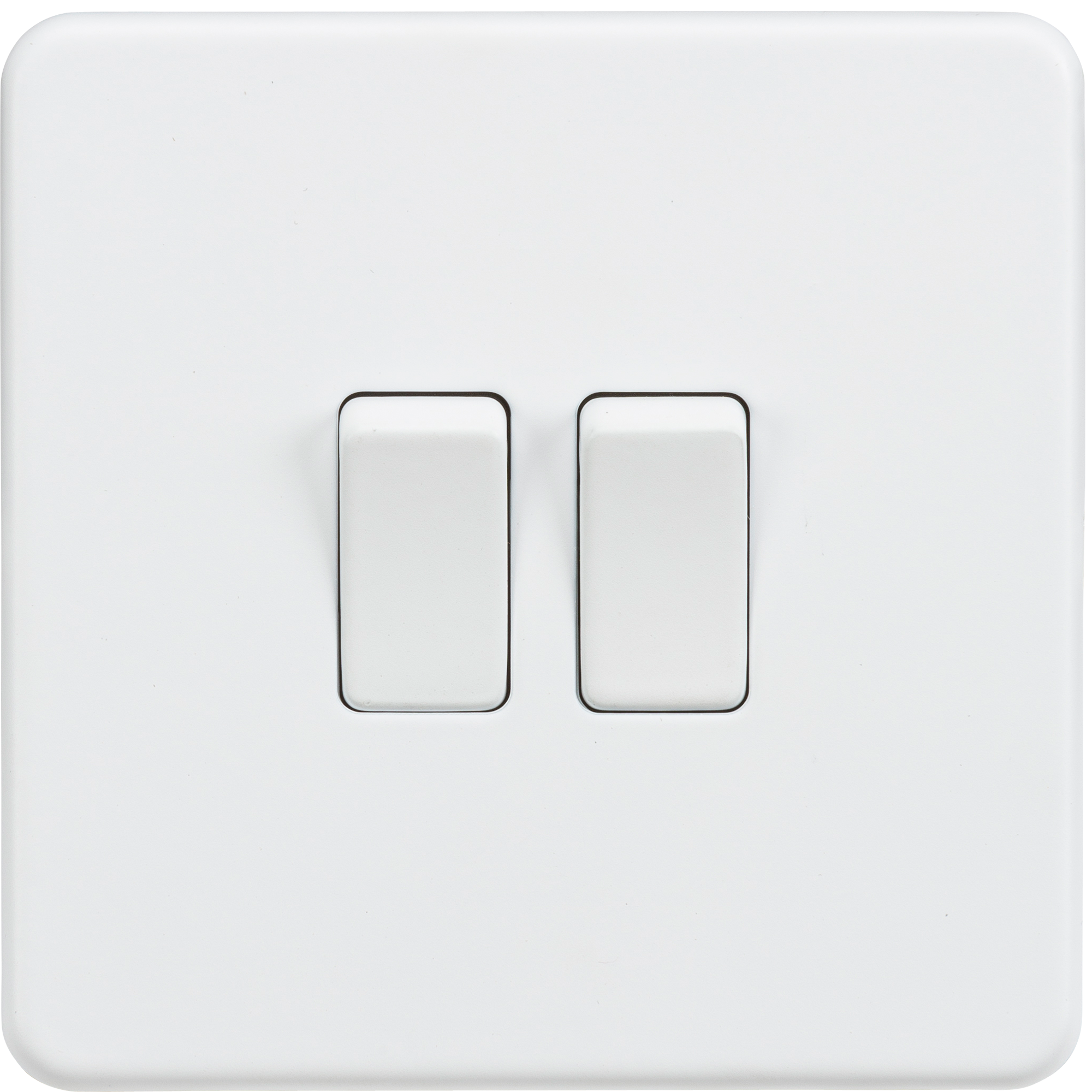 Screwless 10AX 2G 2-Way Switch - Matt White