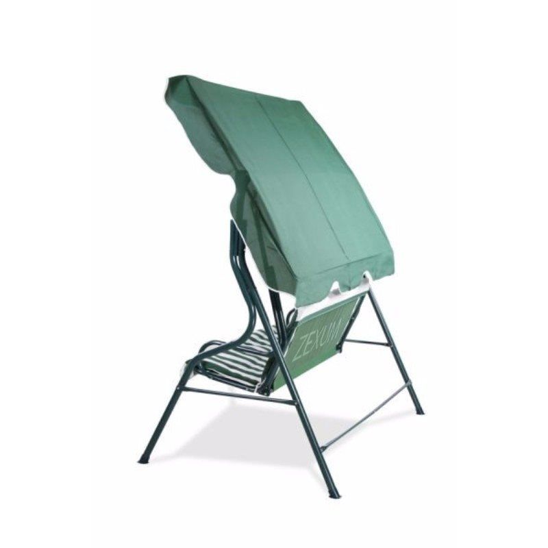 3 Seater Green & White Swinging Outdoor Garden Hammock Bench