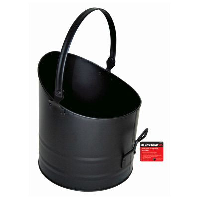 Round Fireside Bucket, Black