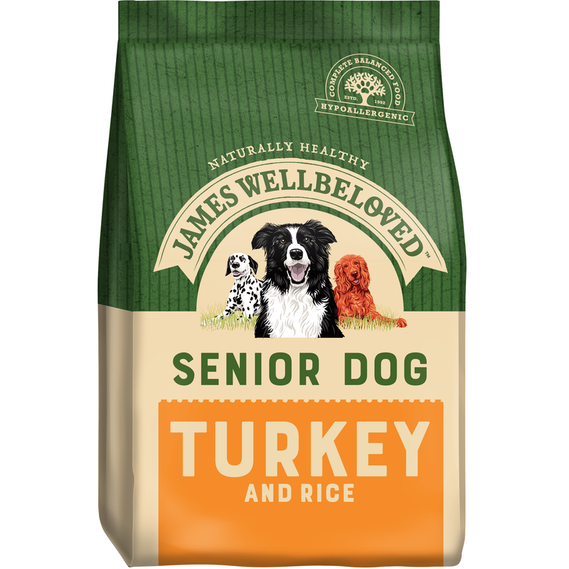 Complete Dry Senior Dog Food - Turkey & Rice - 7.5KG