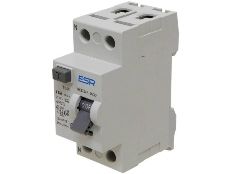 16A 30mA RCCB RCD 2 Pole Type A Domestic Consumer Unit Circuit Breaker