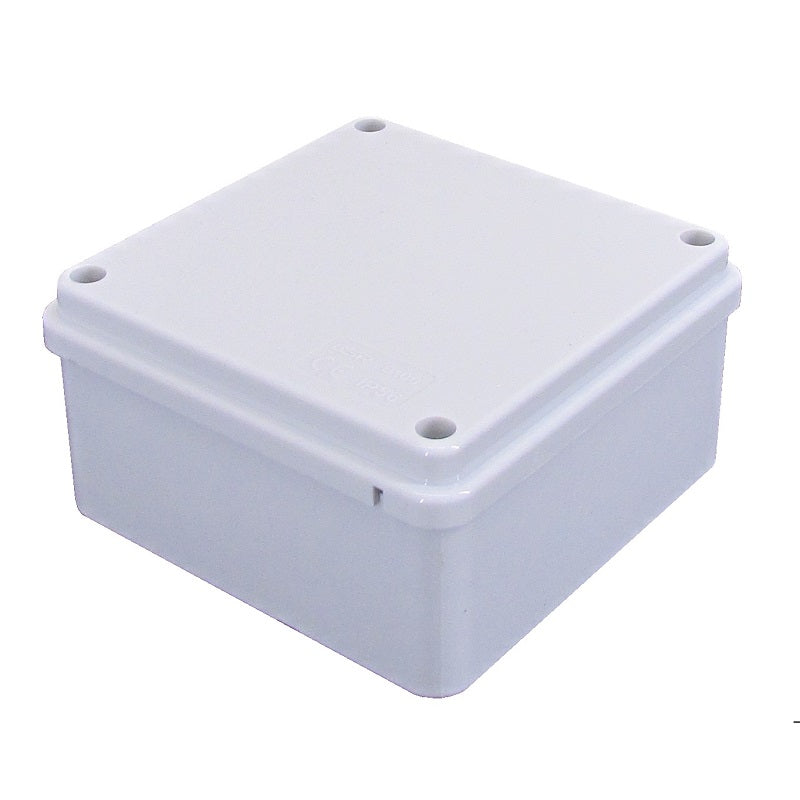 100mm IP56 Square PVC Adaptable Junction Box - Grey