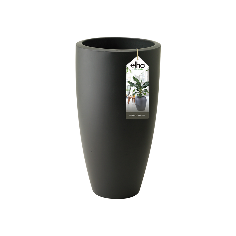 Elho Pure Soft Round High 40 - Flowerpot - Anthracite - Indooroutdoor! - Ø 39.00 x H 70.10 cm