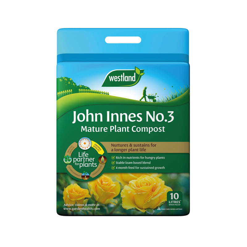 John Innes No 3 Mature Plant Compost with 4 month feed - 10L