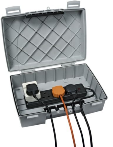 Outdoor IP55 Power Enclosure with 4 Gang Socket Strip