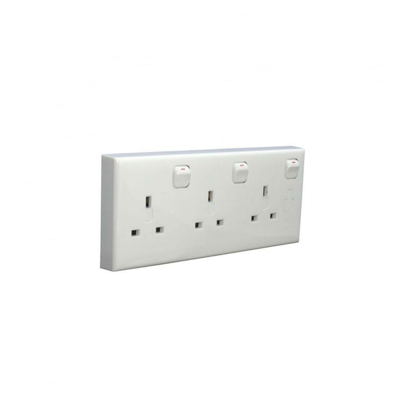 Single/Double to 3 Gang Socket Converter